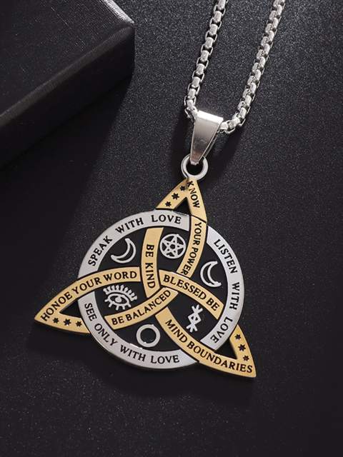 Stainless Steel Hollow Knot Necklace