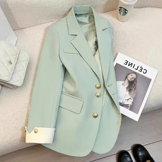 Korean-Inspired Women's Blazer - Spring/Autumn Leisure Suit Jacket