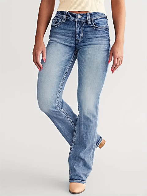 Classic Comfort Fit Bootcut Jeans for Women – Soft and Versatile Denim Pants