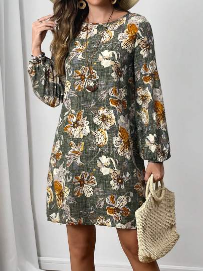 EMERY ROSE Fall Women Printed Short Dresses