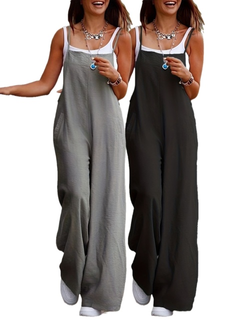 Flattering Wide Leg Spaghetti Strap Jumpsuit