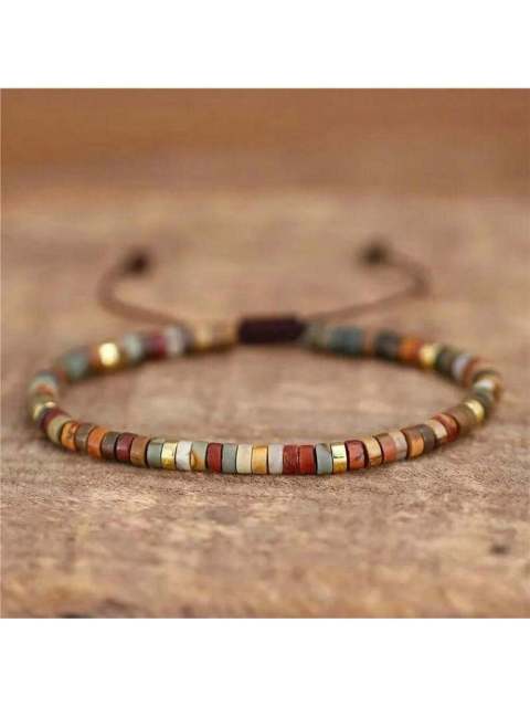 1 pc Healing Crystal Bracelet: 7 Chakra Stone Yoga Reiki Bracelet for Women