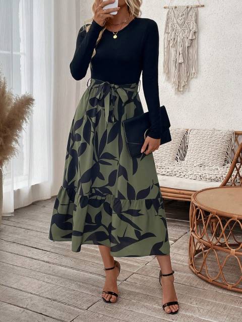 Clasi Casual Long Sleeve A-Line Short Dress