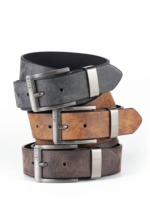 Multi-Color PU Pin Buckle Belt for Men