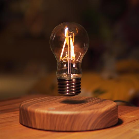 Modern Magnetic Levitating Table Lamp – Floating LED Night Light with Touch Control & Wooden Base