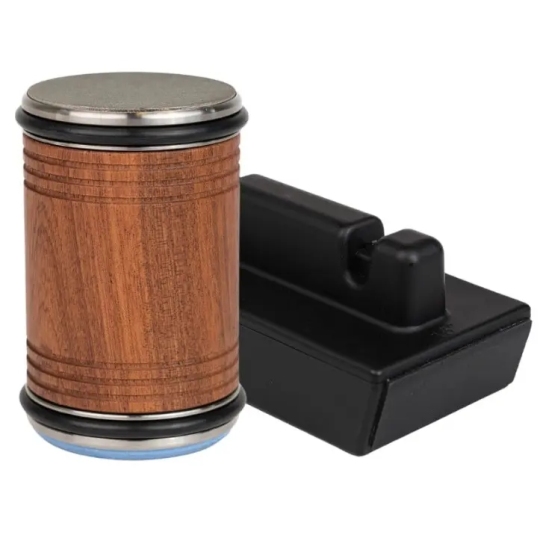 Rolling Wooden Magnetic Knife Sharpener – Dual Angle (15° & 20°) with Diamond & Ceramic Grinding
