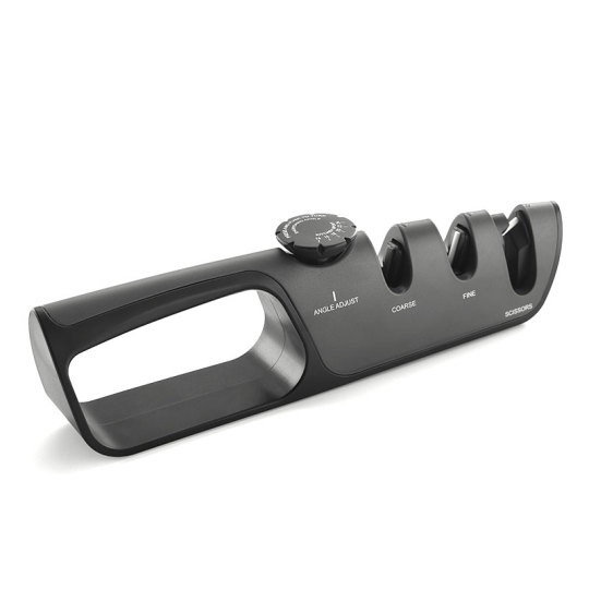 3-Stage Adjustable Knife & Scissor Sharpener – Carbide & Ceramic Sharpening Tool