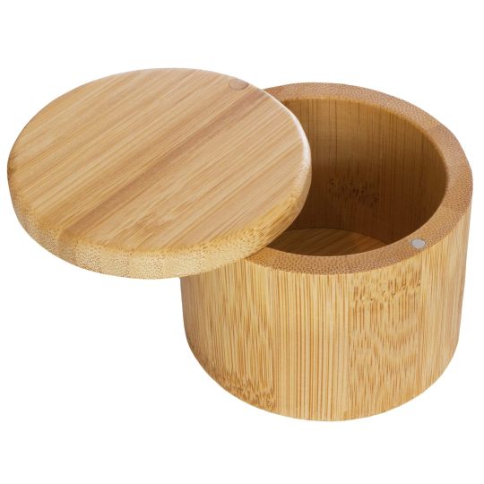Totally Bamboo Salt Cellar with Swivel Lid – Bamboo Spice Box with Magnetic Closure